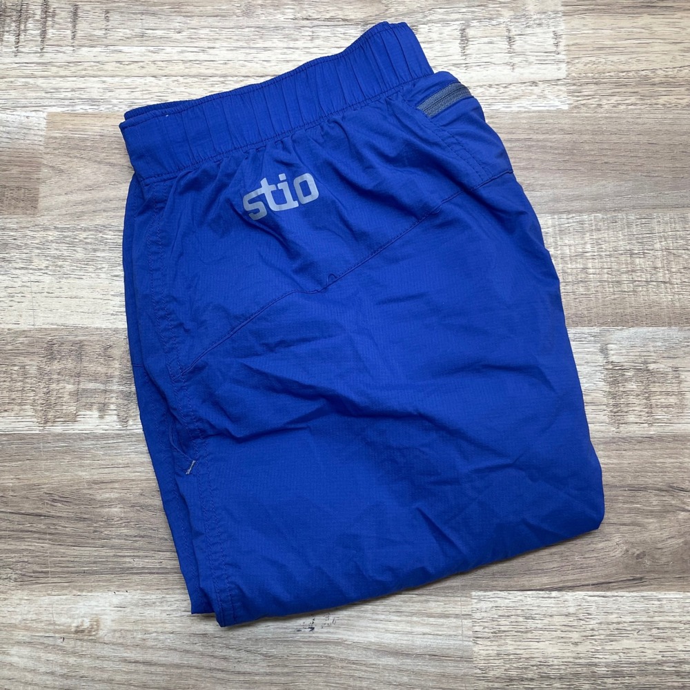 Stio Mens Size Large Secondlight Shorts Blue Lined Running Hiking Athletic 8" in